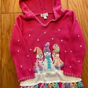 Toddler girl pullover sweater w/hood